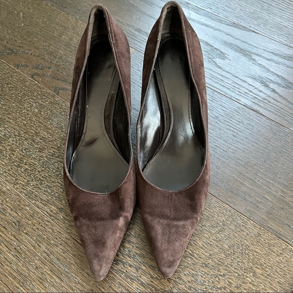ENZO ANGIOLINI EA FLEXO Brown Suede Kitten Heel 6.5 - Picture 2 of 5